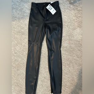 Zara leather skinny jeans